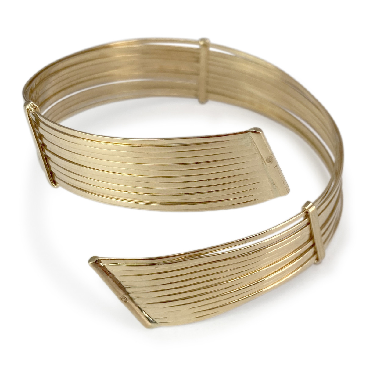 Bracelet rigide d'occasion or 750 jaune 19 cm - vue 2