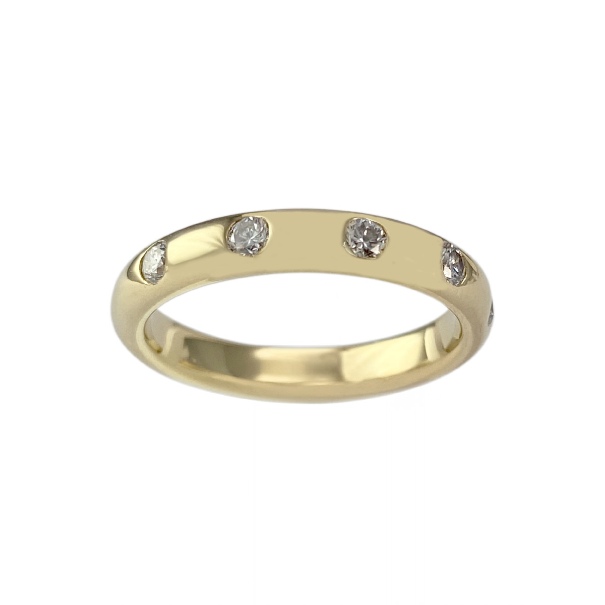 Bague d'occasion or 750 jaune diamants
