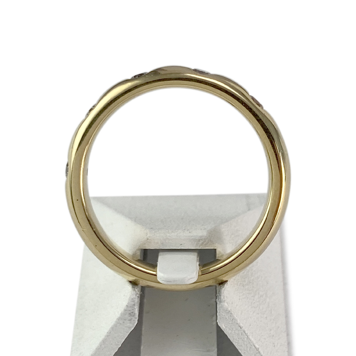 Bague d'occasion or 750 jaune diamants - vue 3