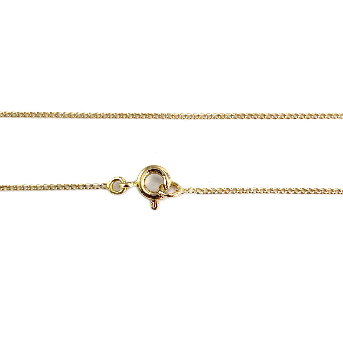 Collier d'occasion or 750 jaune maille gourmette diamant 42 cm - vue 3