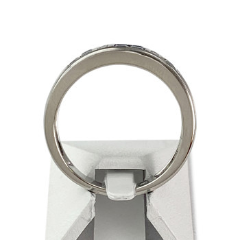 Tweedehands goud 750 witte saffieren diamanten ring