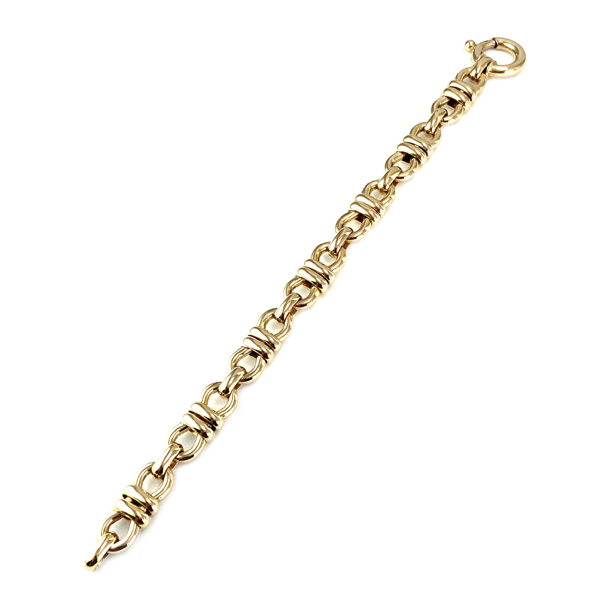 Bracelet d'occasion or 750 jaune maille fantaisie 20,5 cm - vue 2