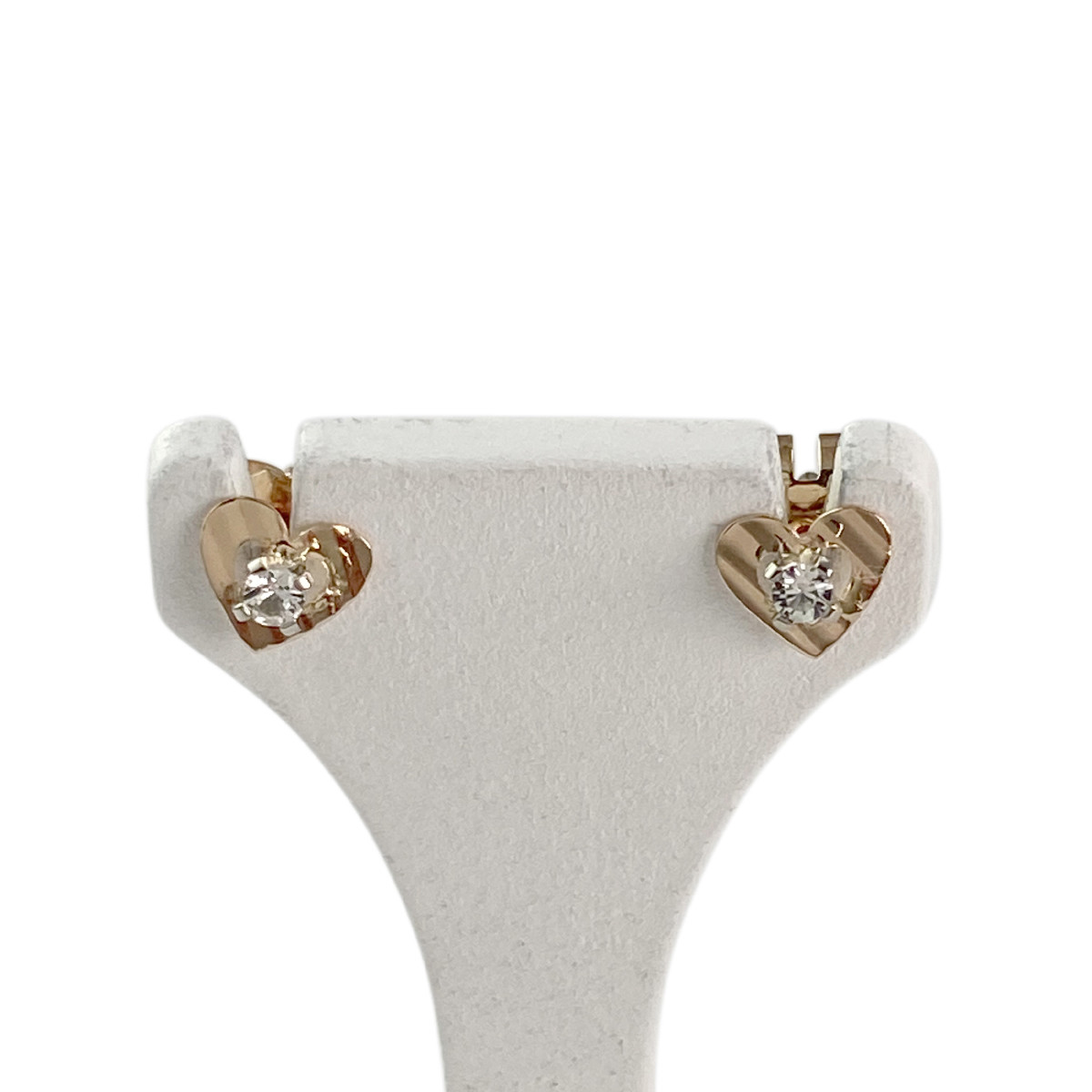 Boucles d'oreilles d'occasion or 750 jaune zirconias