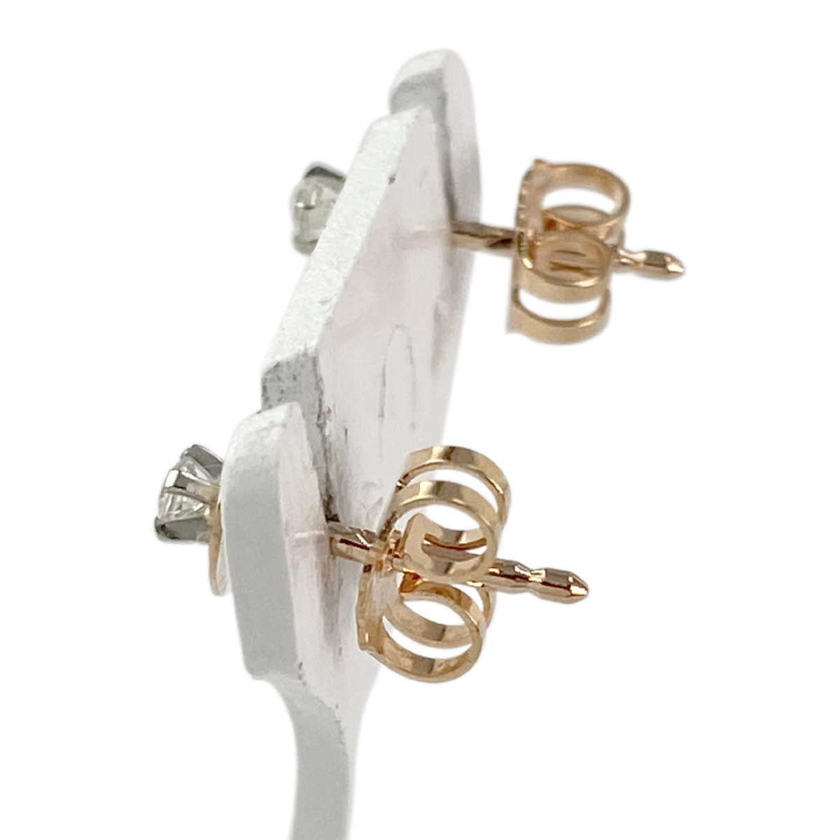 Boucles d'oreilles d'occasion or 750 jaune zirconias - vue 2
