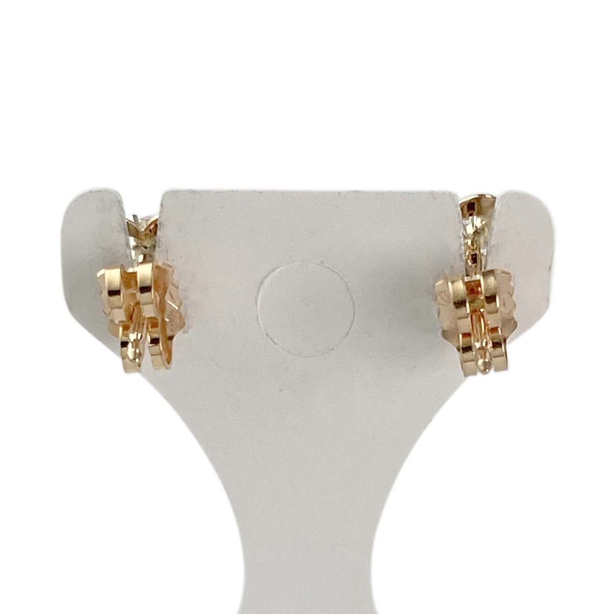 Boucles d'oreilles d'occasion or 750 jaune zirconias - vue 3