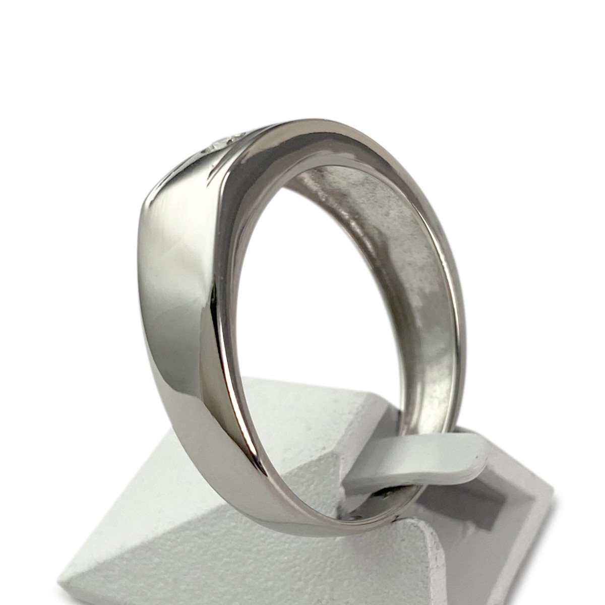 Bague d'occasion or 375 blanc diamant - vue 2