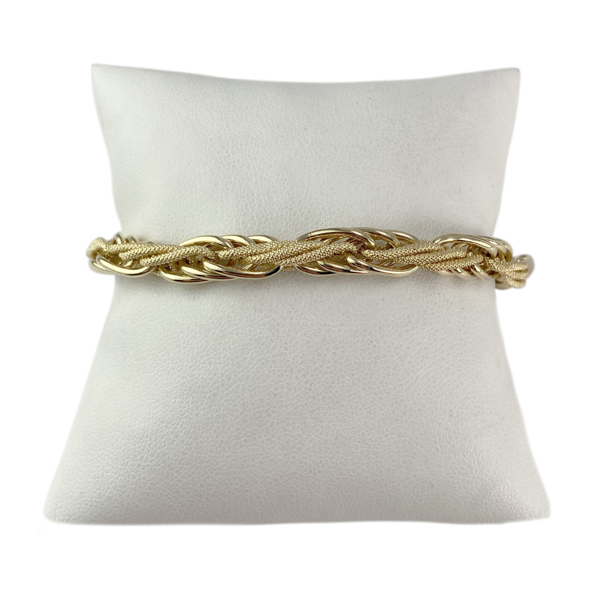Bracelet d'occasion or 750 jaune maille fantaise 19 cm