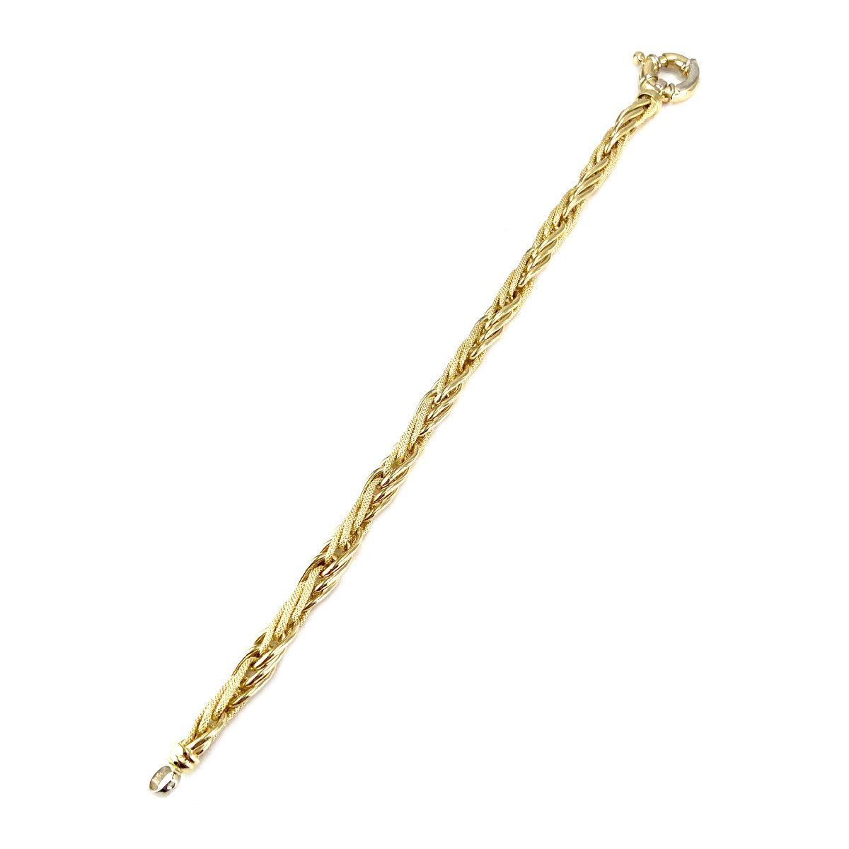 Bracelet d'occasion or 750 jaune maille fantaise 19 cm - vue 2