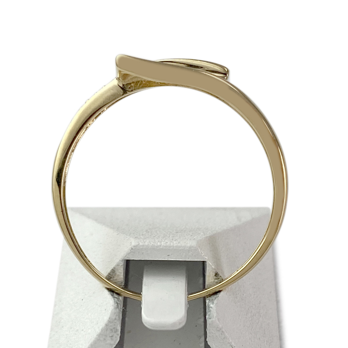 Bague d'occasion or 750 jaune 2 tons diamants - vue 3