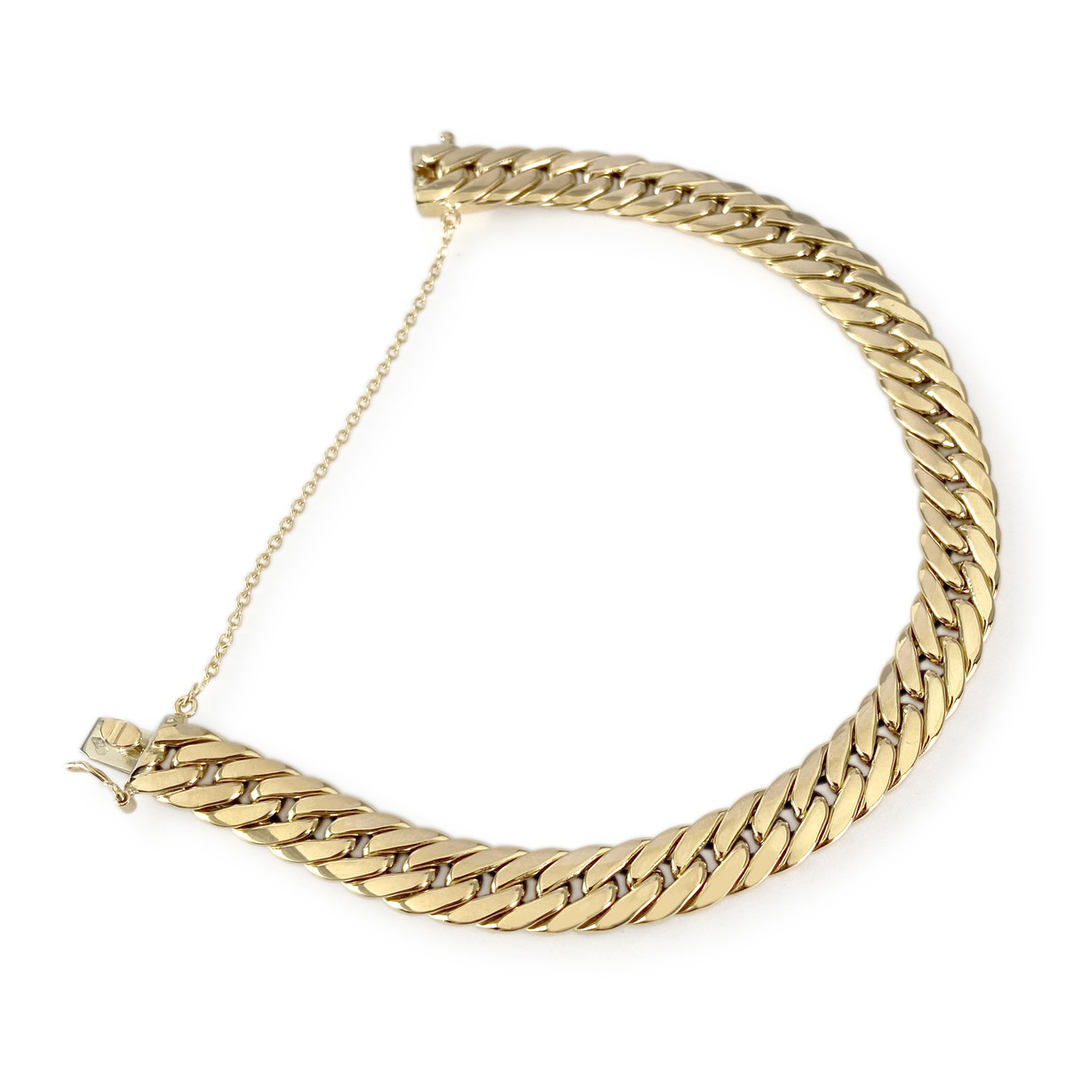 Bracelet d'occasion or 750 jaune maille anglaise 18,5 cm - vue 3
