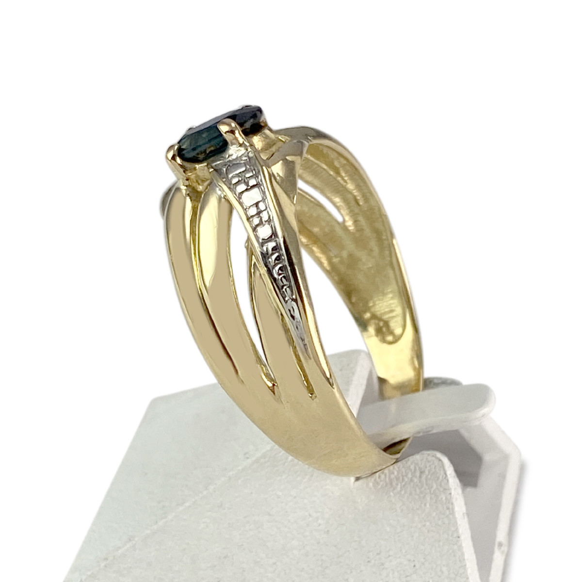 Bague d'occasion or 750 2 tons saphir - vue 2