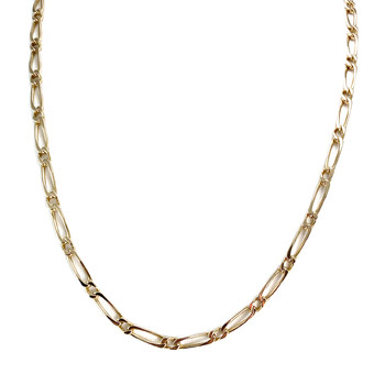 Chaîne d'occasion or 750 jaune maille cheval alternée 51,5 cm