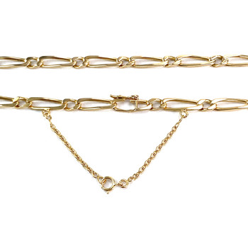 Chaîne d'occasion or 750 jaune maille cheval alternée 51,5 cm