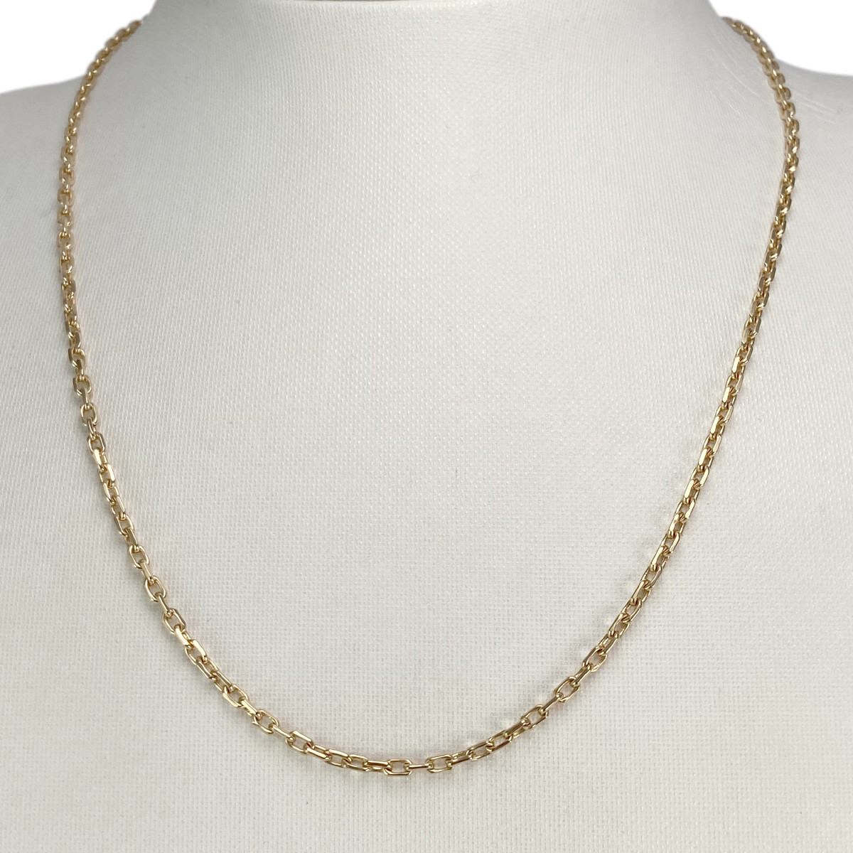 Chaîne d'occasion or 750 jaune maille forçat 47,5 cm - vue 2
