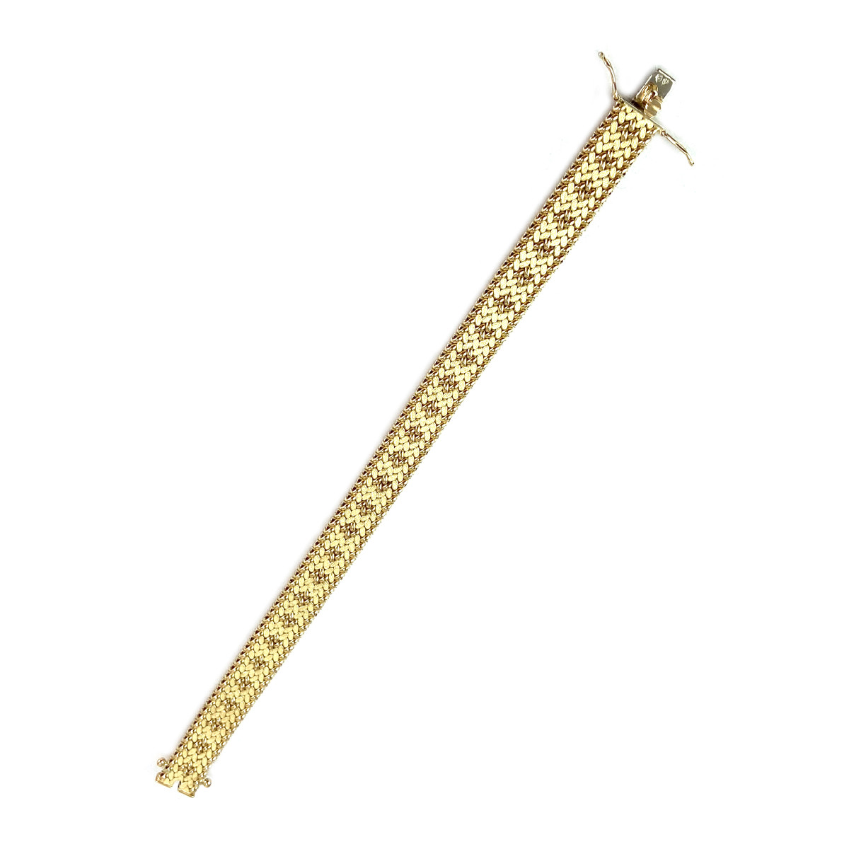 Bracelet d'occasion or 750 jaune maille fantaisie 19 cm - vue 2