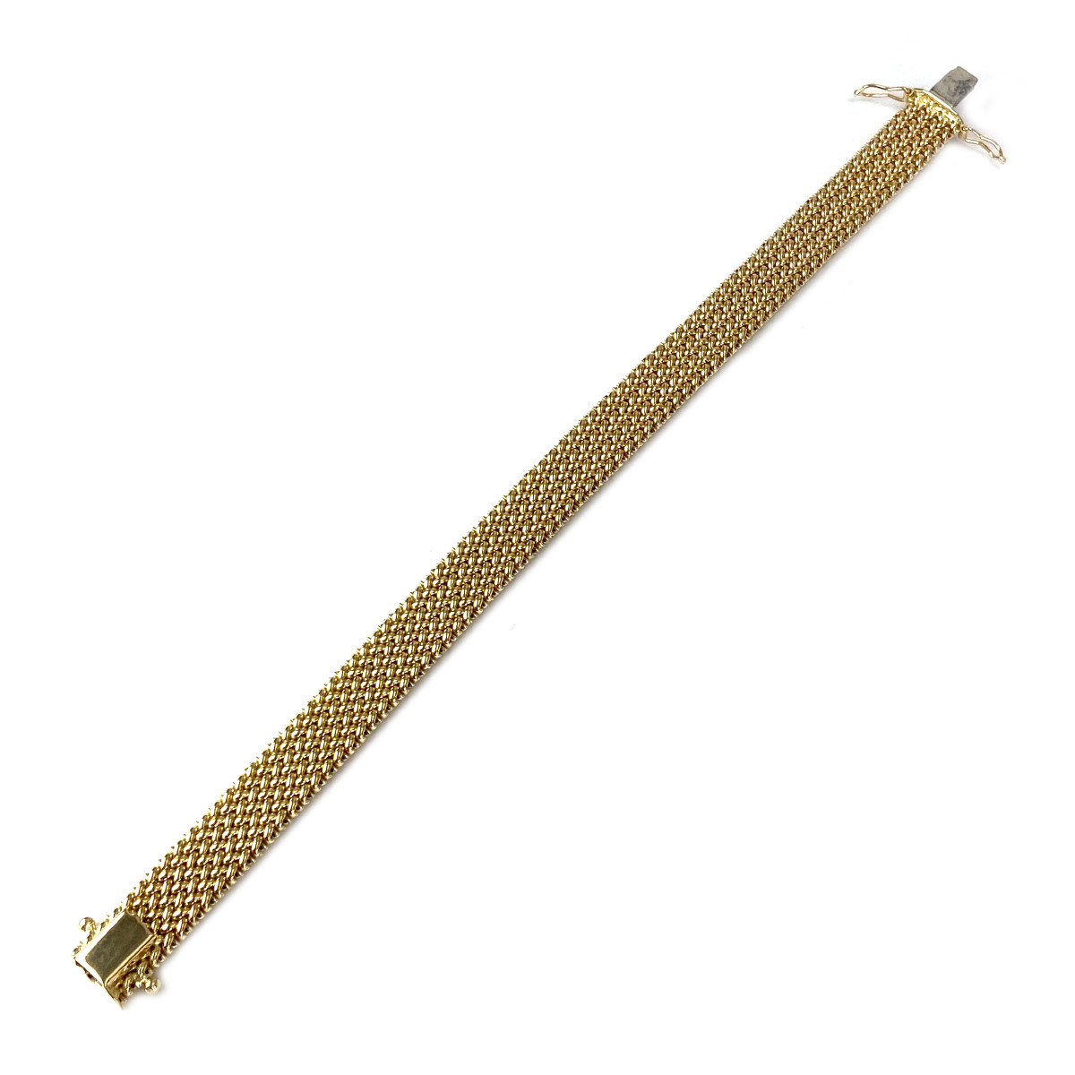 Bracelet d'occasion or 750 jaune maille fantaisie 19 cm - vue 3