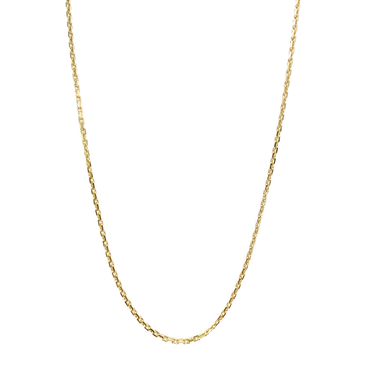 Chaîne d'occasion or 750 jaune maille forçat 66,5 cm