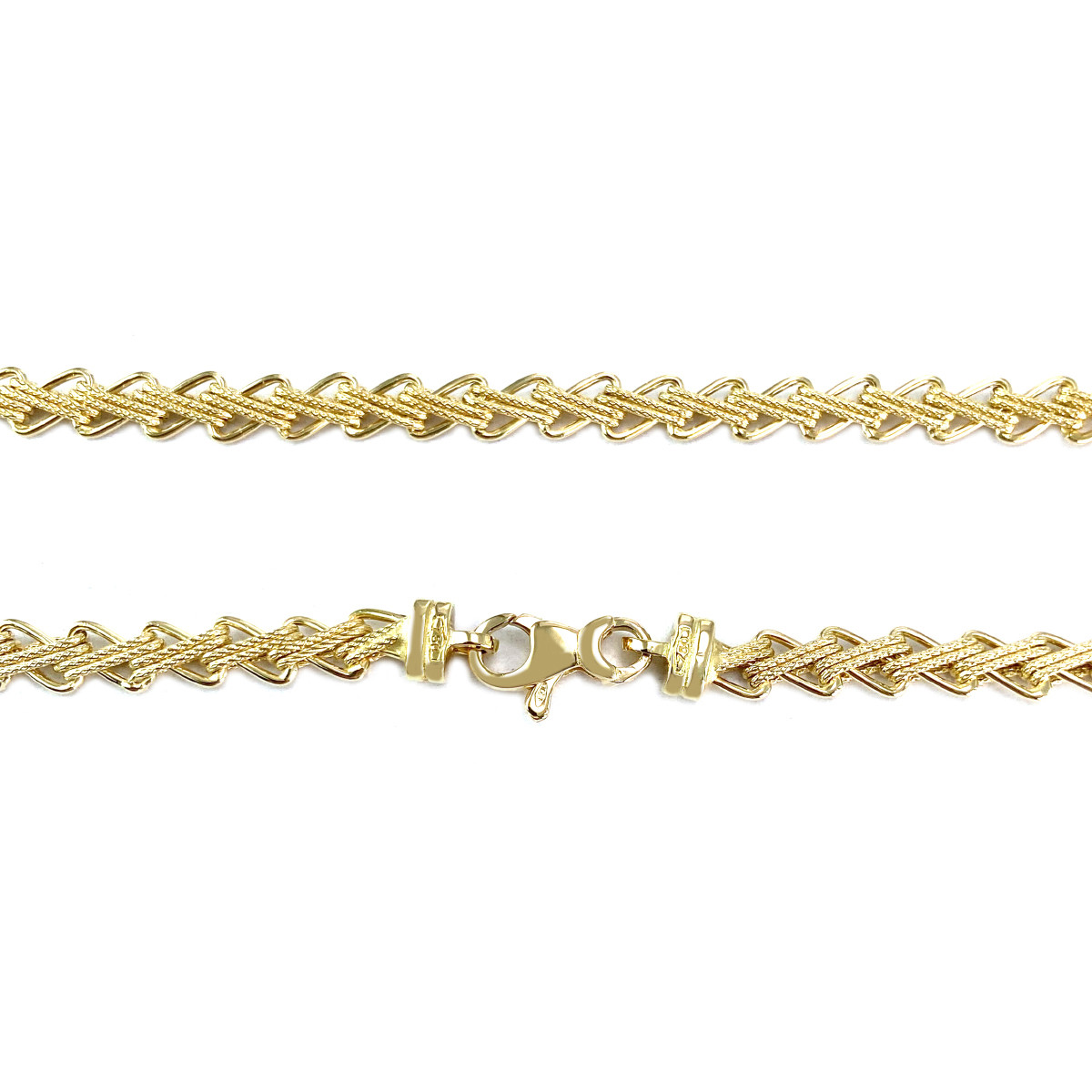 Collier d'occasion or 750 jaune maille fantaisie 43 cm - vue 3