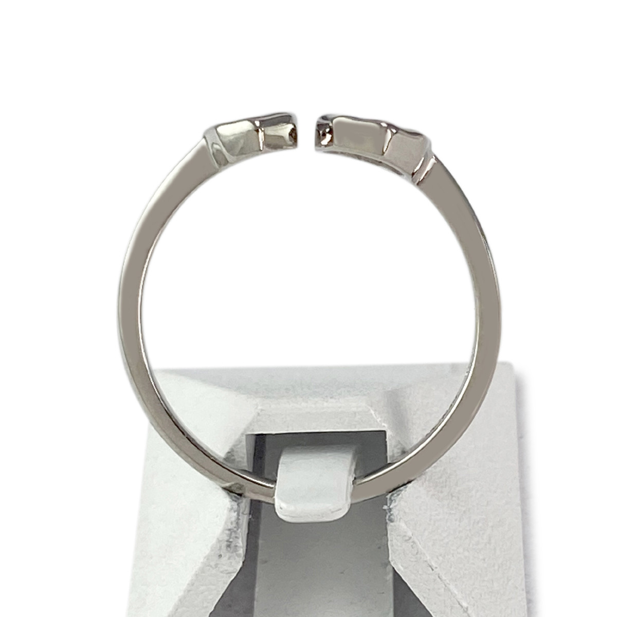 Bague d'occasion or 375 blanc diamants - vue 3