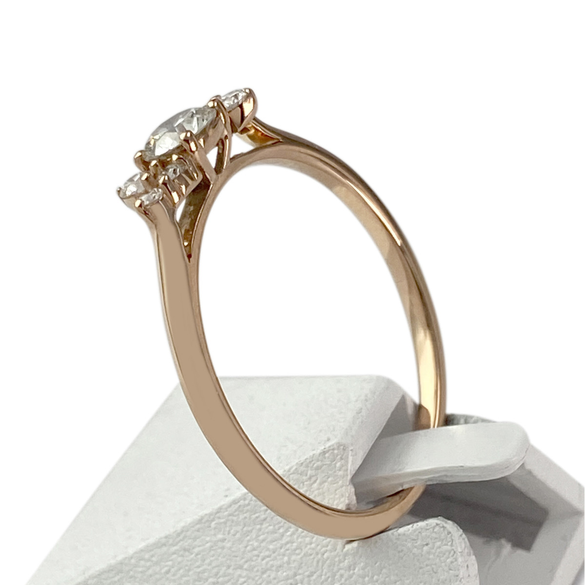 Bague Gemmyo d'occasion or 750 rose diamants - vue 2