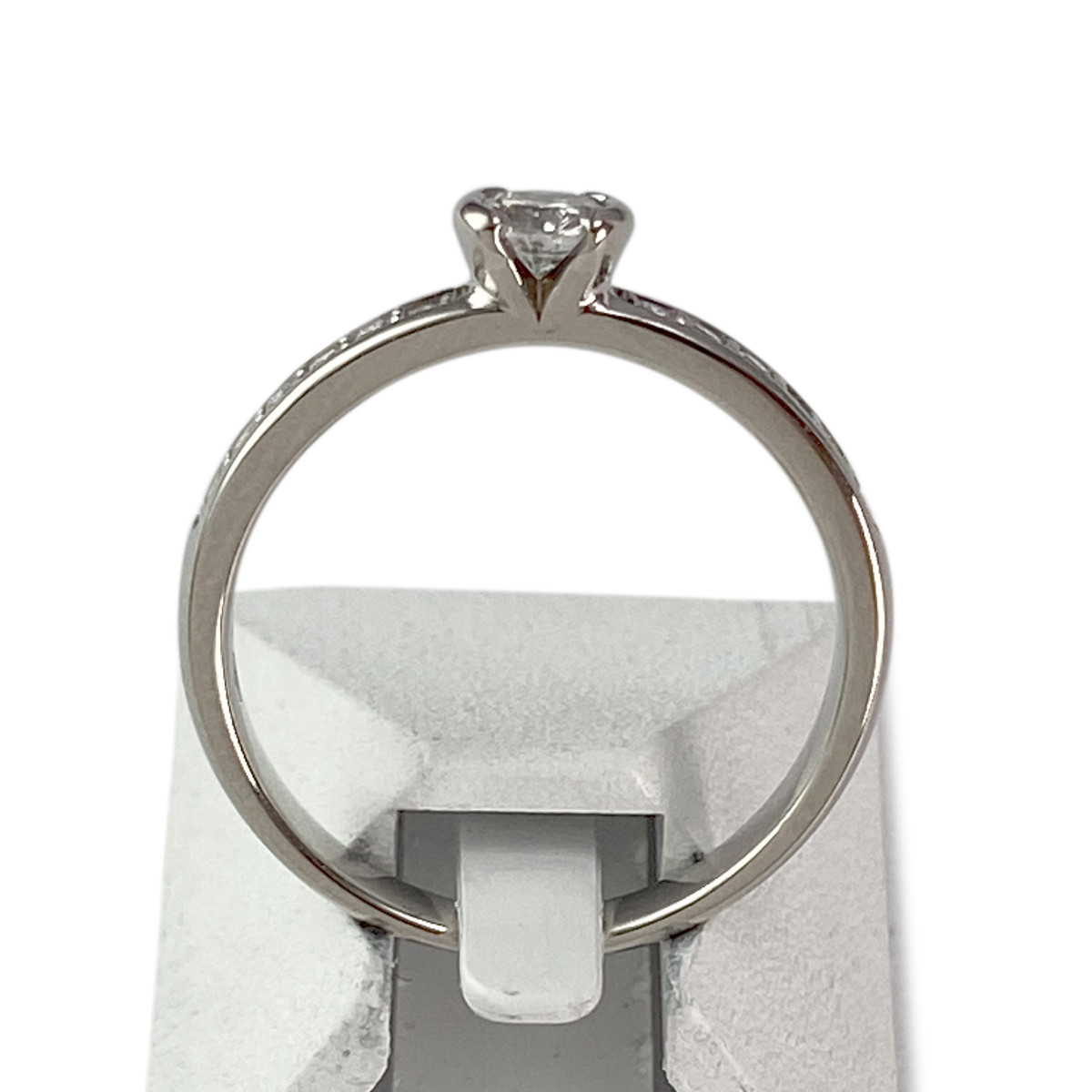Solitaire d'occasion or 750 blanc diamants - vue 3