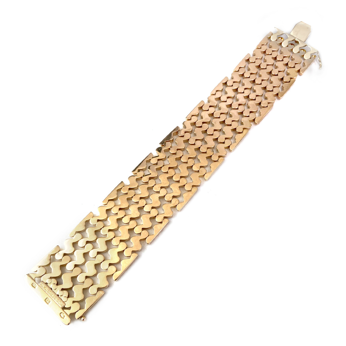 Bracelet d'occasion or 750 jaune maille fantaisie 19,5 cm - vue 3