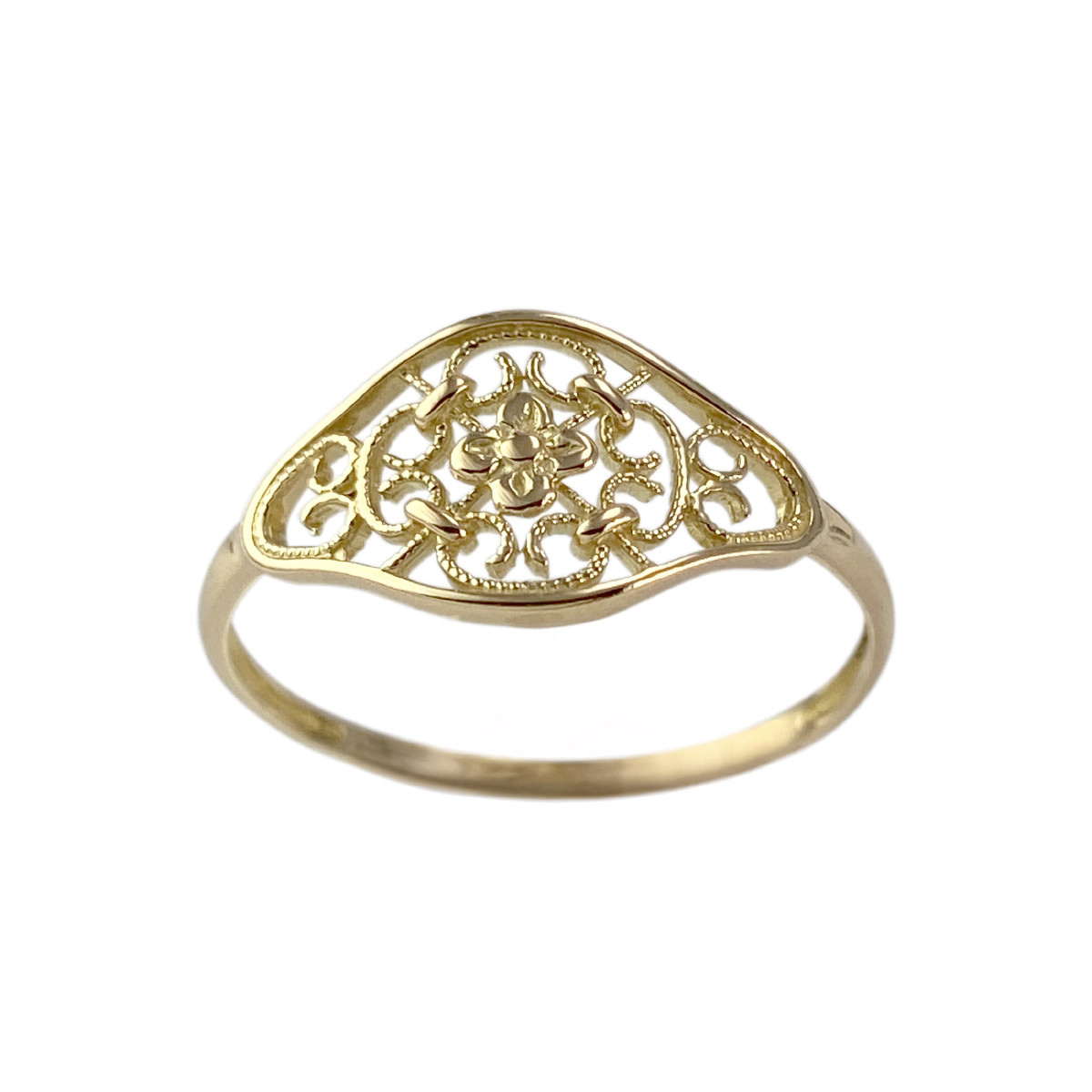Bague d'occasion or 750 jaune filigrane