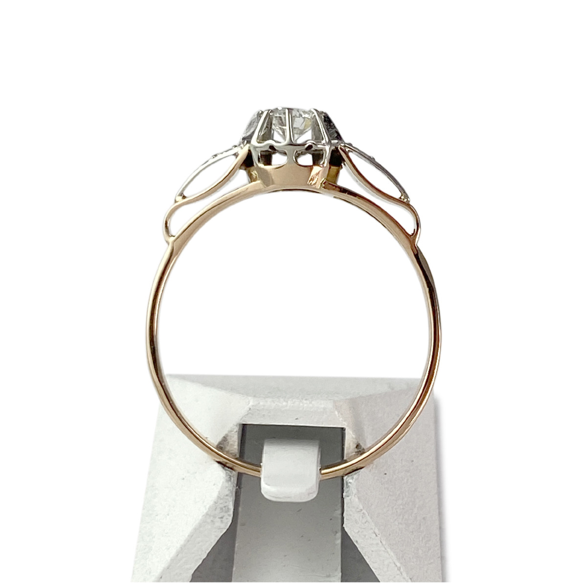 Bague d'occasion 2 ors 750 diamant - vue 3