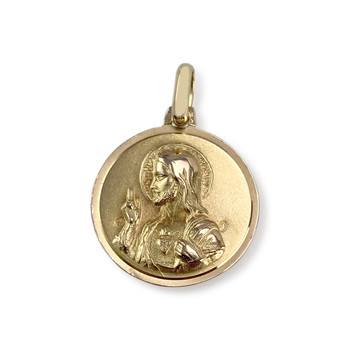 Médaille religieuse d'occasion or 750 jaune
