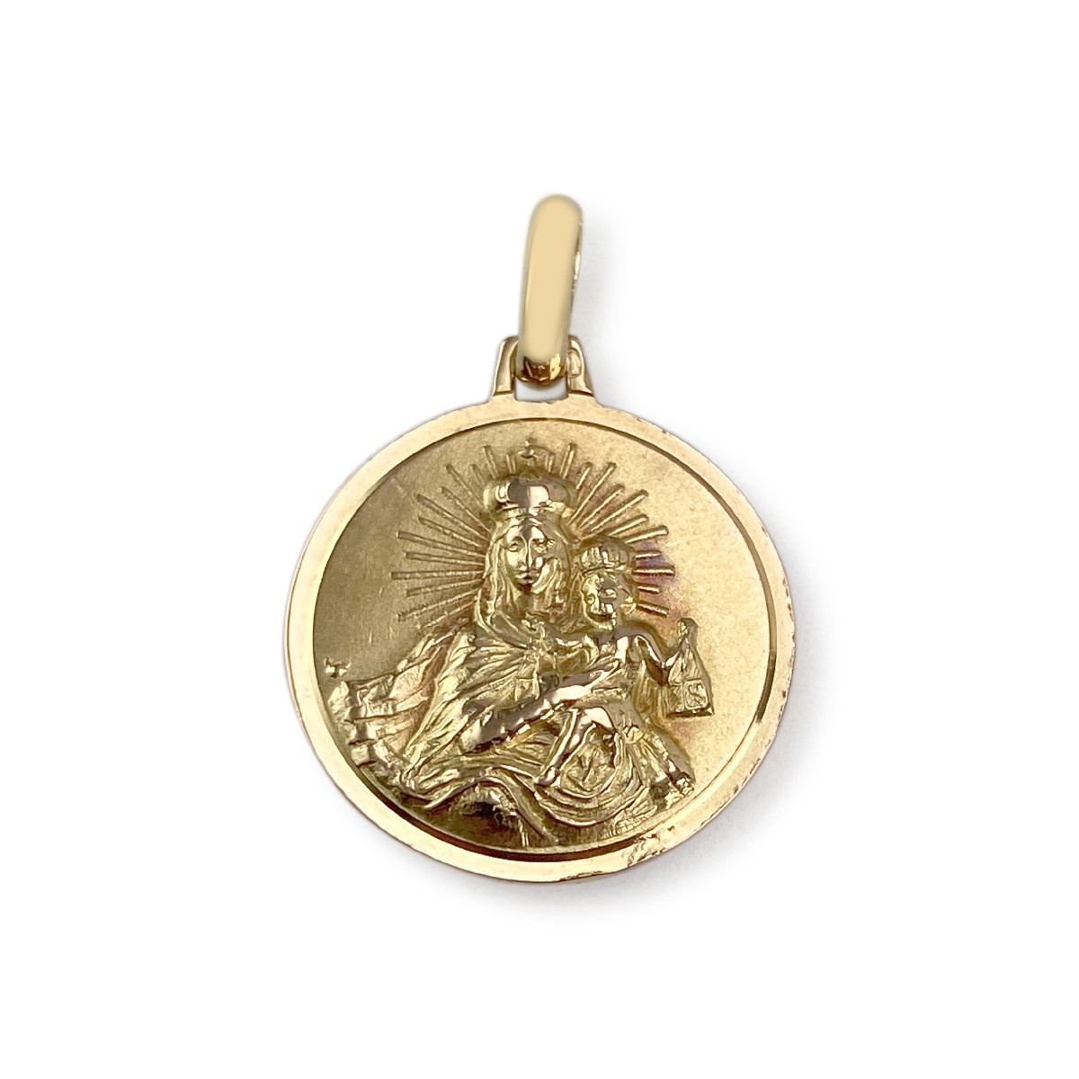 Médaille religieuse d'occasion or 750 jaune - vue 2