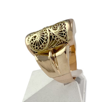 Tweedehands ring 2 goud 585 filigraan