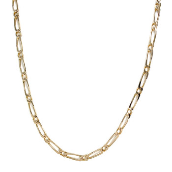 Chaîne d'occasion or 750 jaune maille cheval alternée 59,5 cm