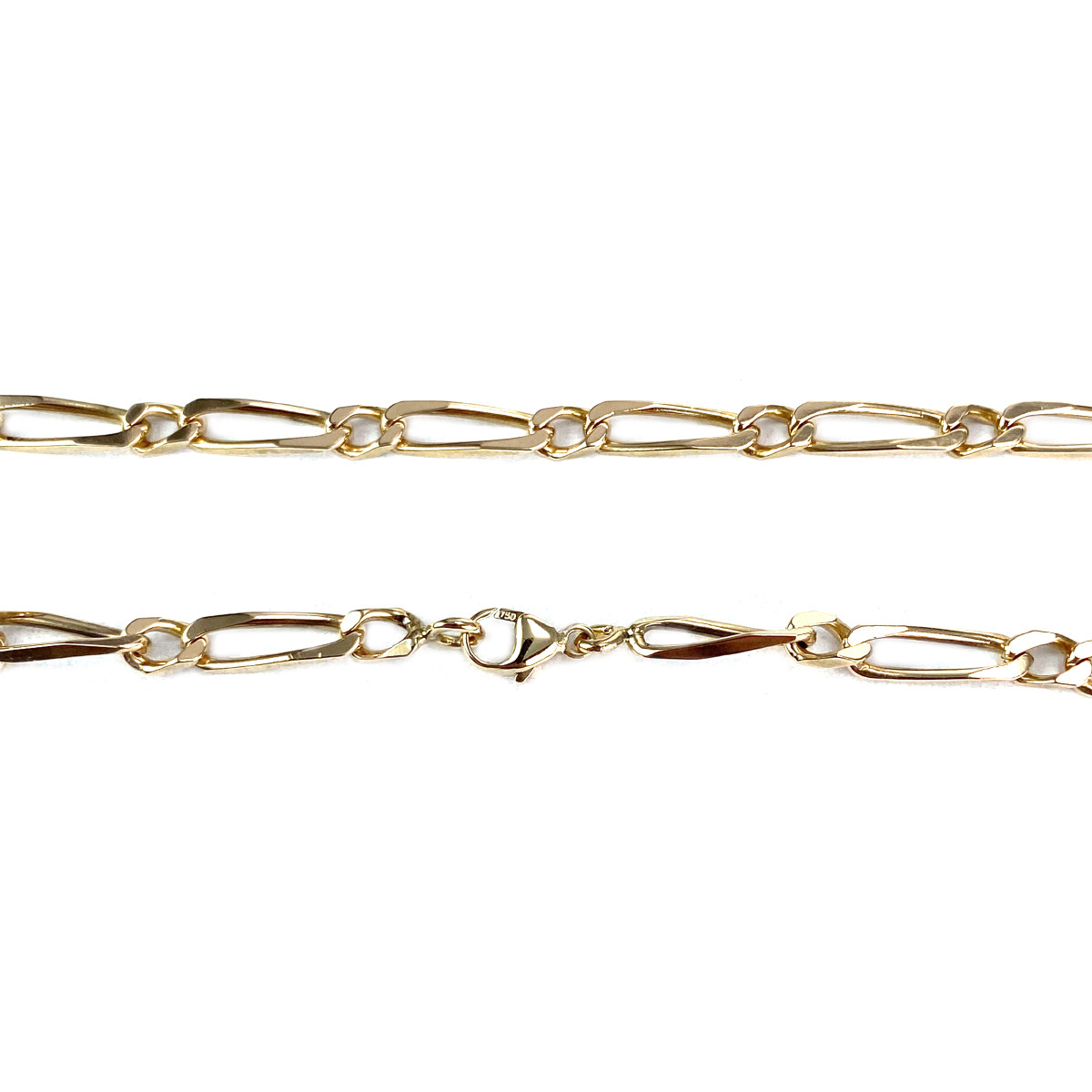 Chaîne d'occasion or 750 jaune maille cheval alternée 59,5 cm - vue 3