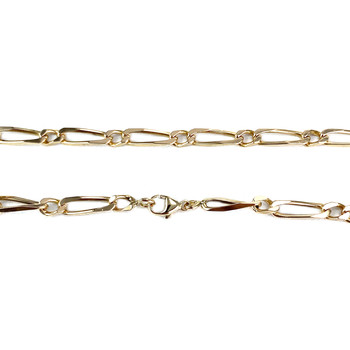 Chaîne d'occasion or 750 jaune maille cheval alternée 59,5 cm