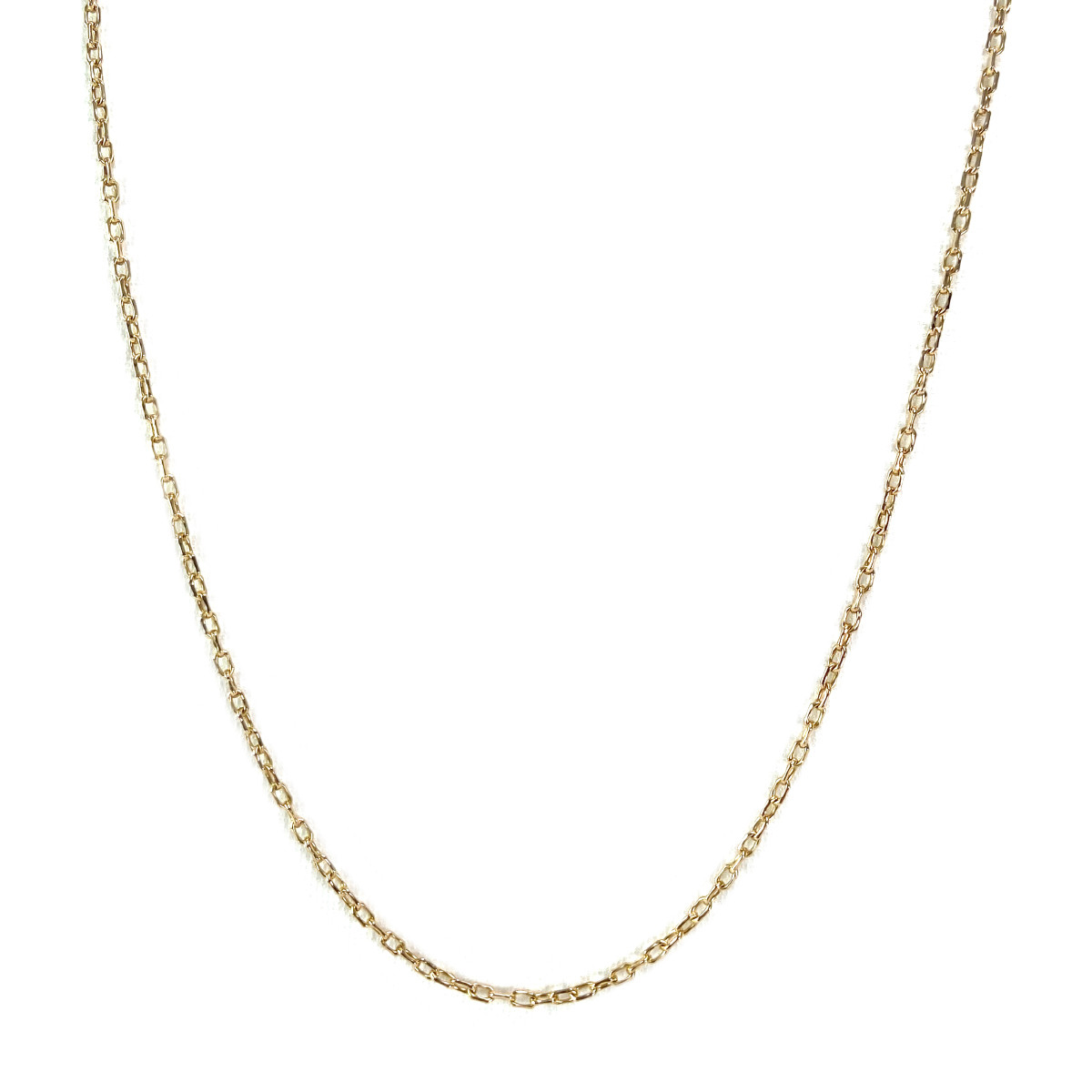Chaîne d'occasion or 750 jaune maille forçat 65 cm