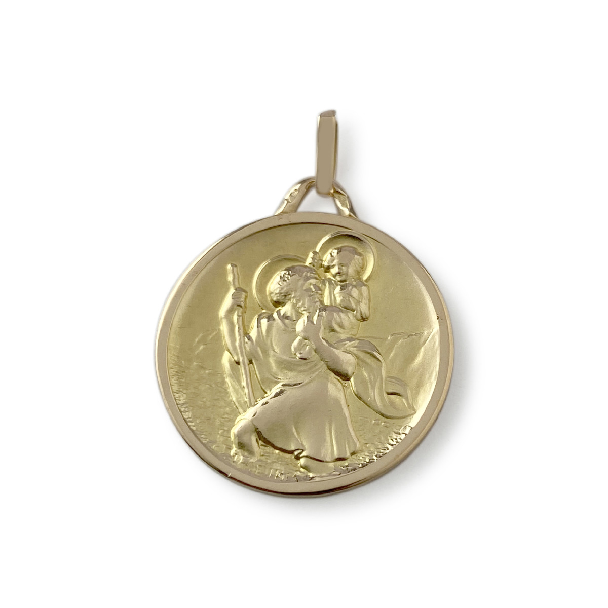 Médaille religieuse d'occasion or 750 jaune