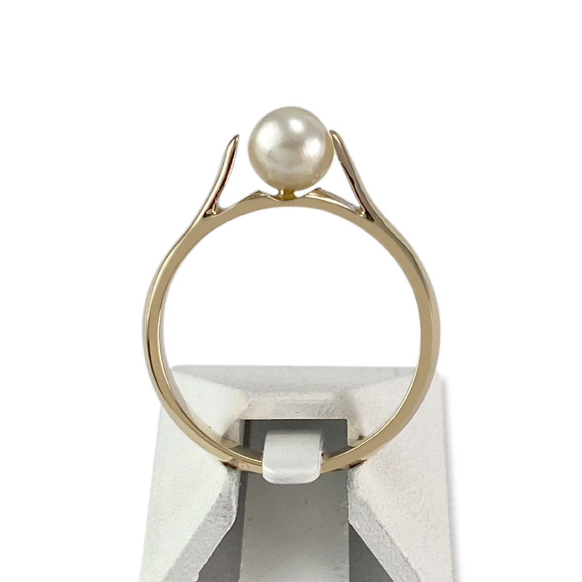Bague d'occasion or 750 jaune perle de culture - vue 3