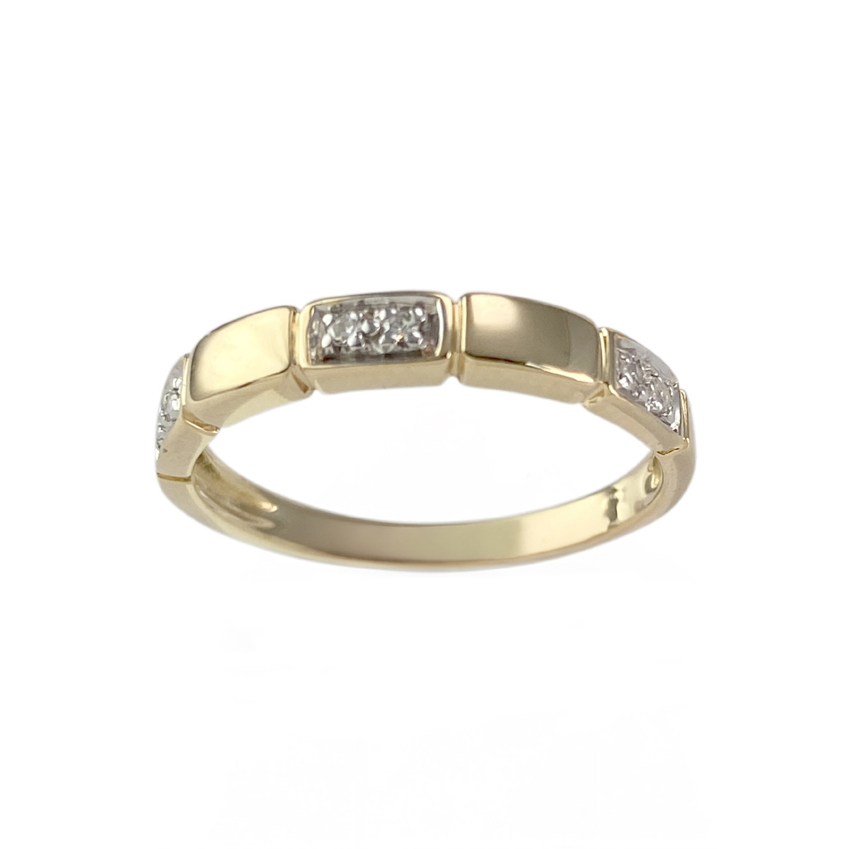 Bague d'occasion or 750 2 tons diamants