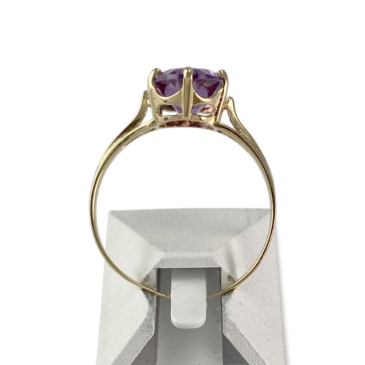 Bague d'occasion or 750 jaune améthyste - vue 3