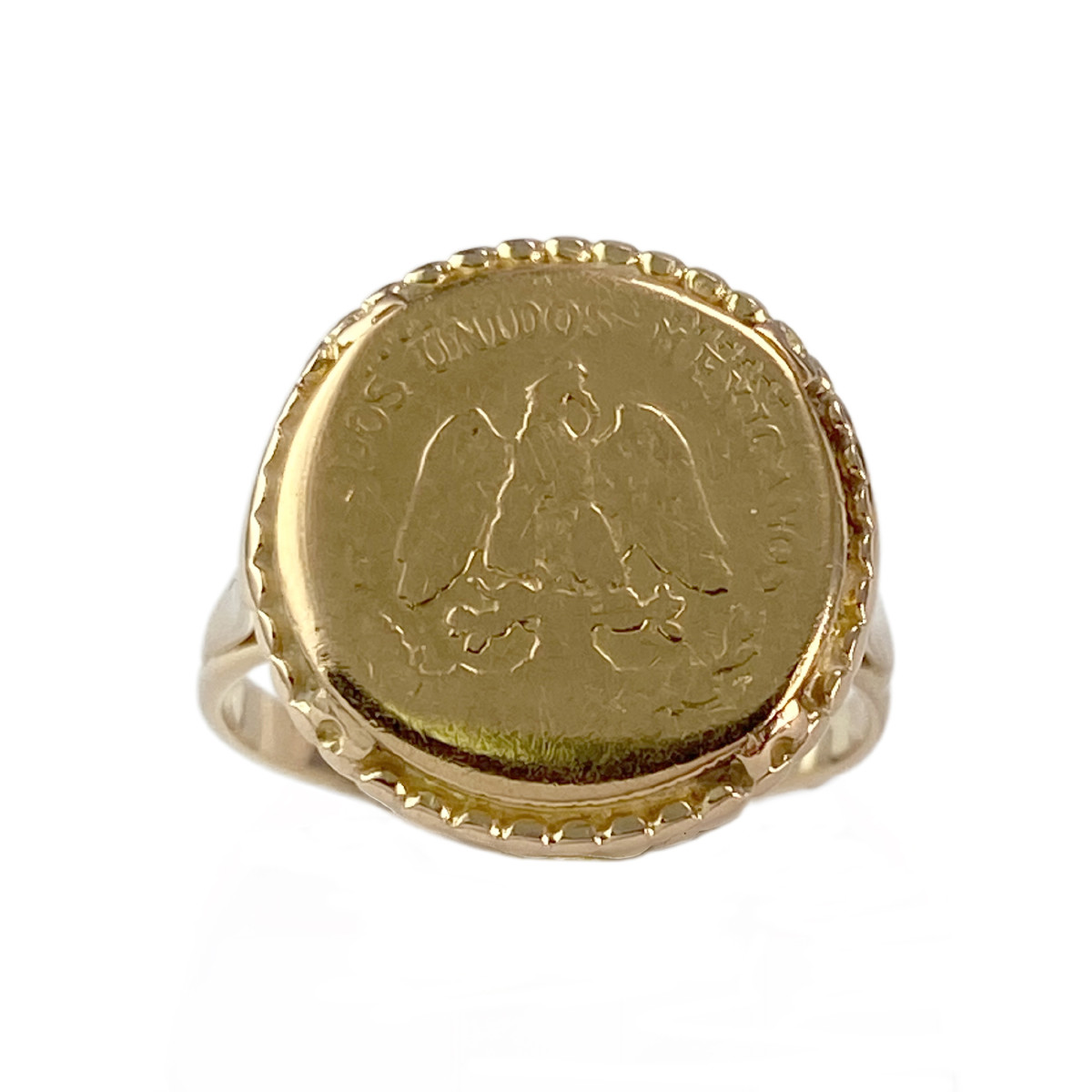 Bague d'occasion or 750 jaune porte pièce