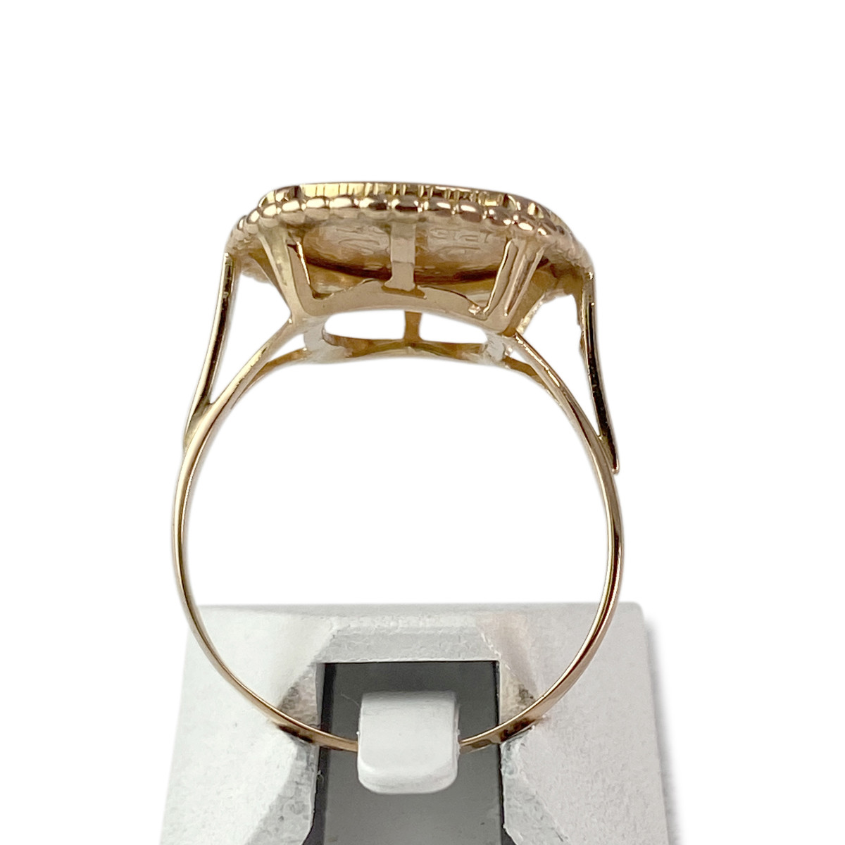 Bague d'occasion or 750 jaune porte pièce - vue 3