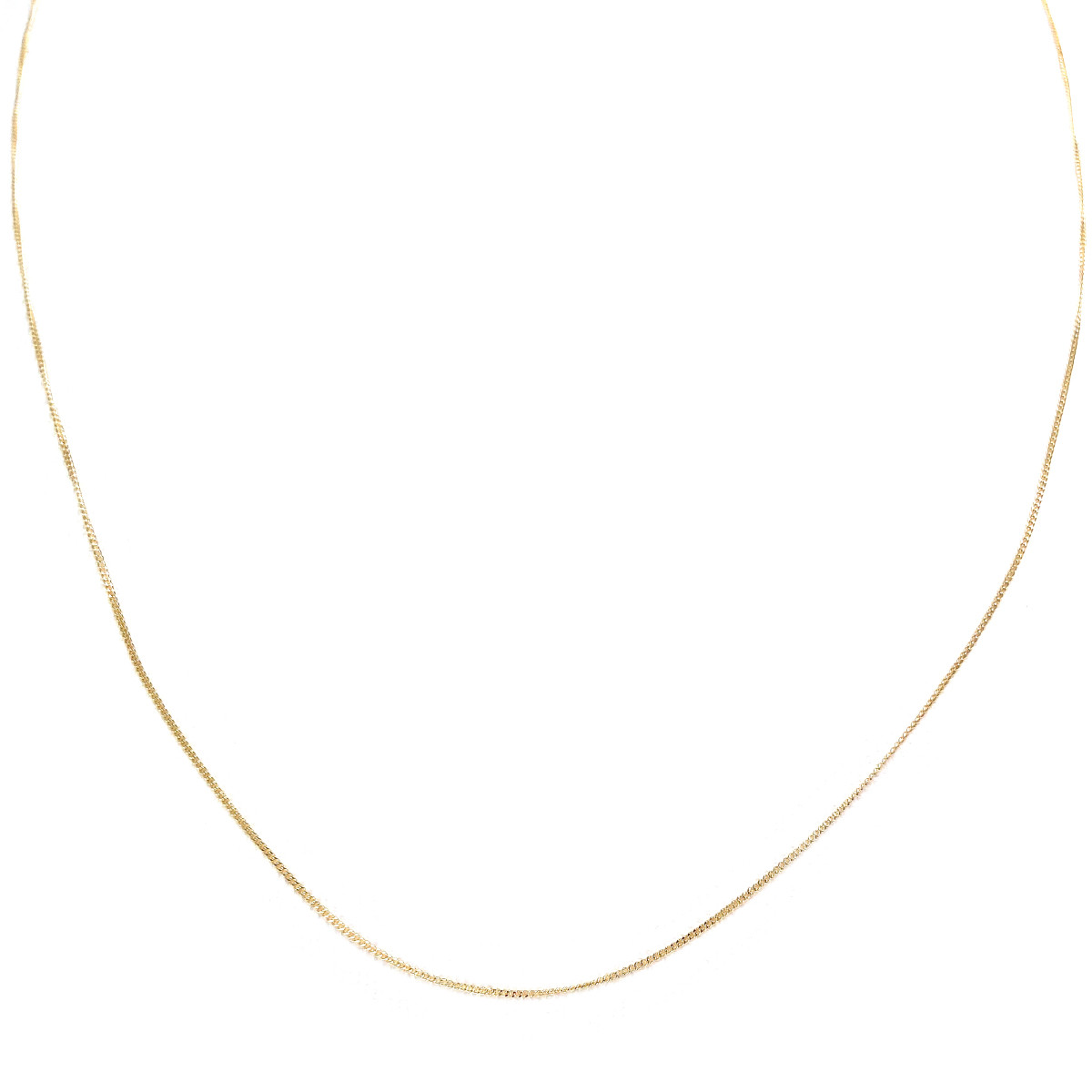 Chaîne d'occasion or 750 jaune maille gourmette 45 cm
