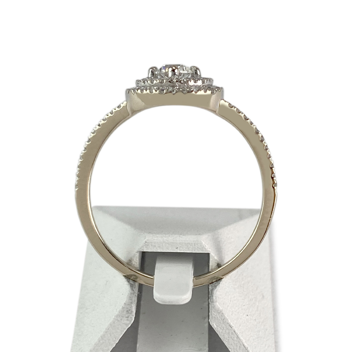 Bague d'occasion or 750 blanc diamants - vue 3