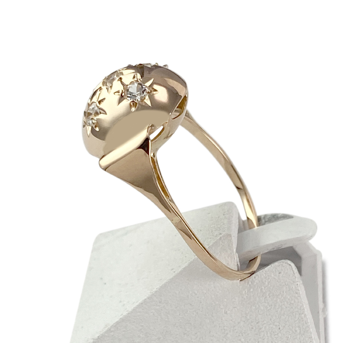 Bague d'occasion or 750 jaune spinelles synthétiques - vue 2