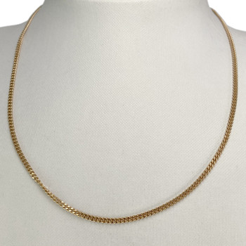 Chaîne d'occasion or 750 jaune maille gourmette 45,5 cm