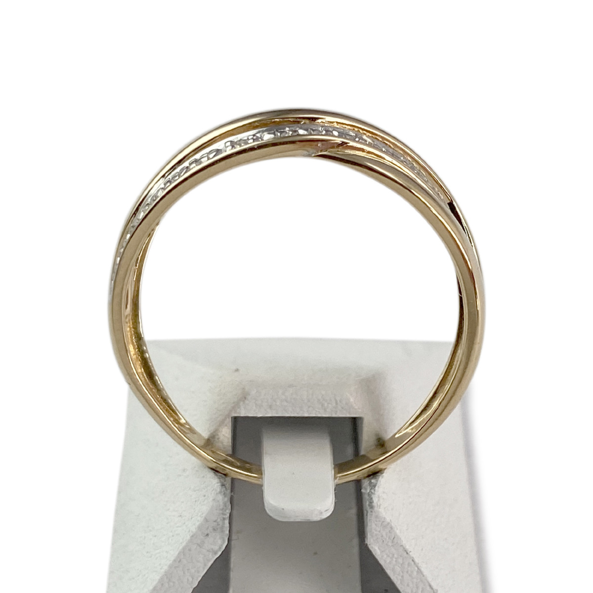 Bague d'occasion or 750 2 tons diamants - vue 3