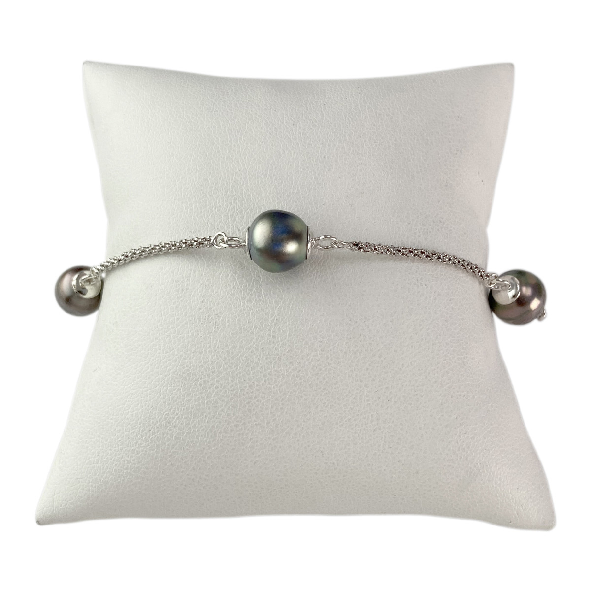 Bracelet d'occasion argent 925 perle de tahiti 19 cm