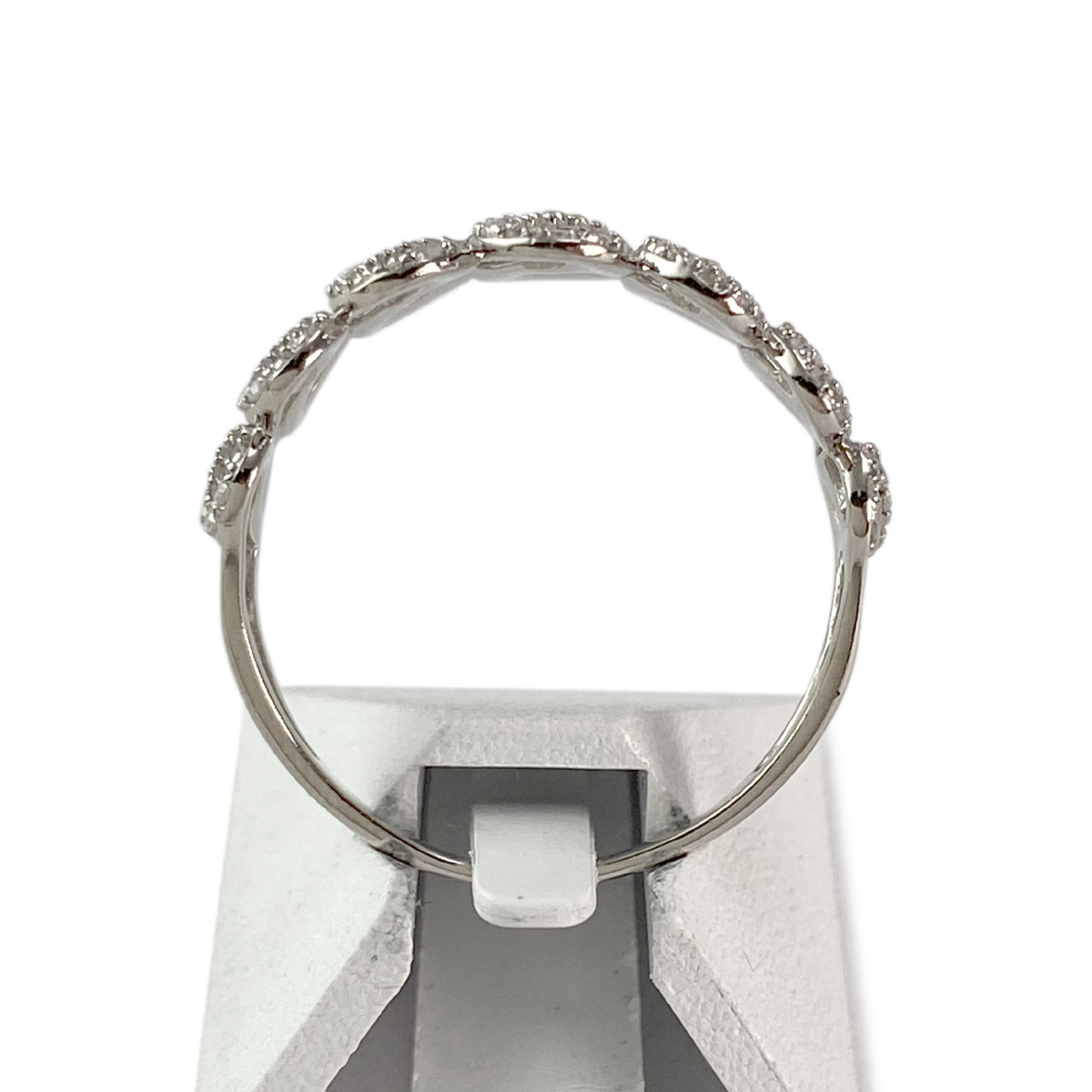 Bague d'occasion or 750 blanc diamants - vue 3