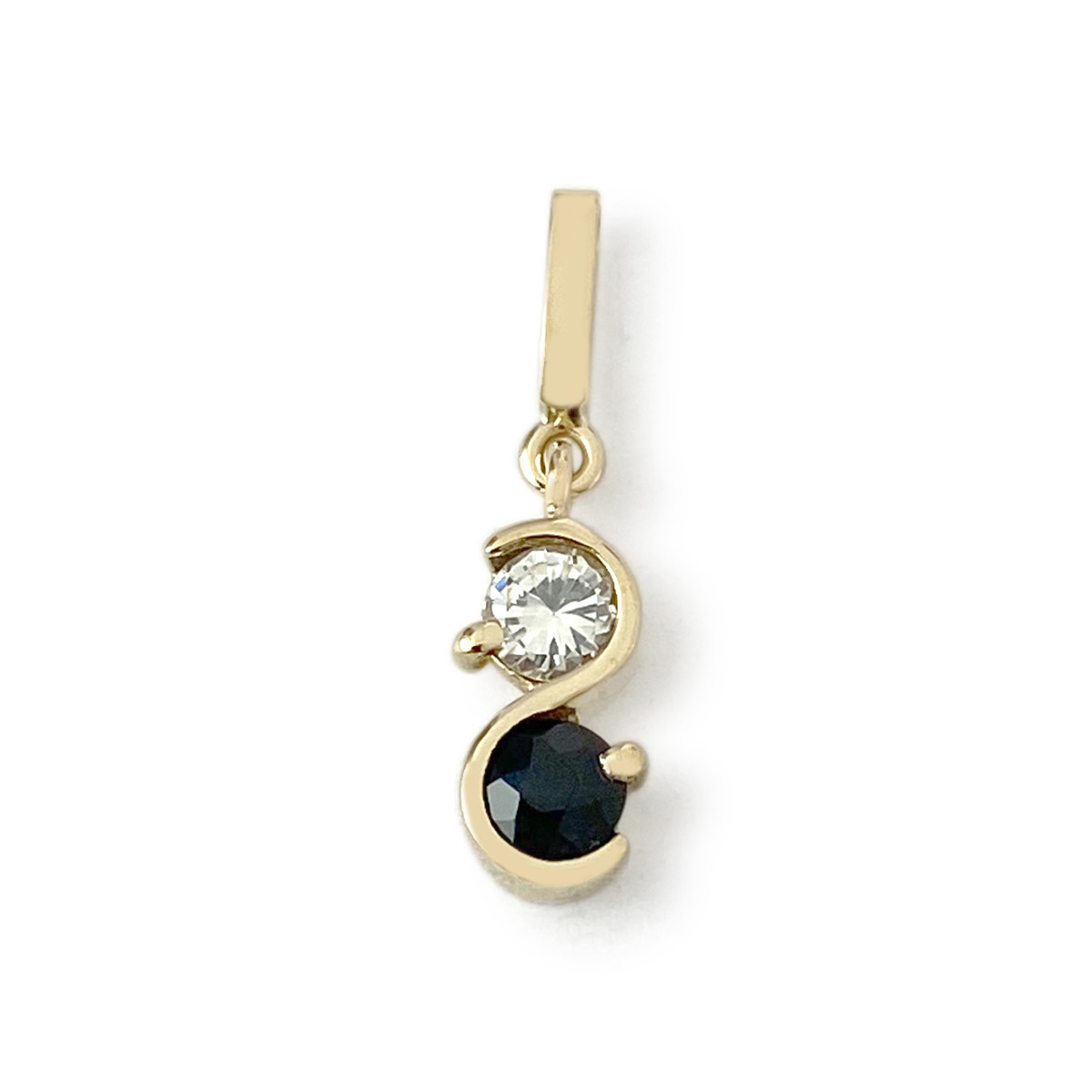 Pendentif d'occasion or 750 jaune saphir zirconia