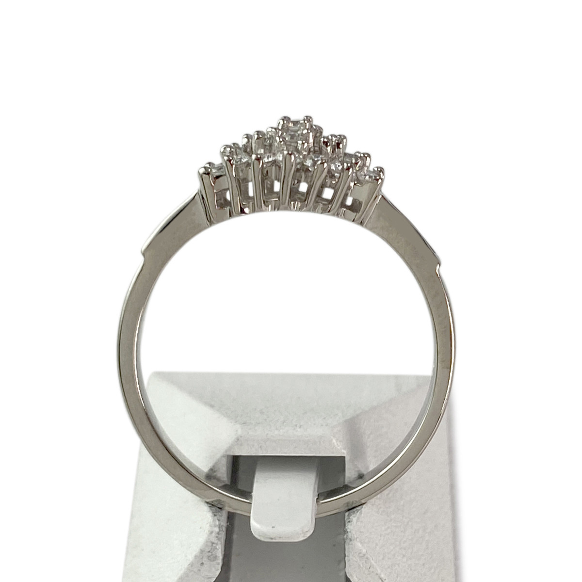 Bague d'occasion or 750 blanc diamants - vue 3